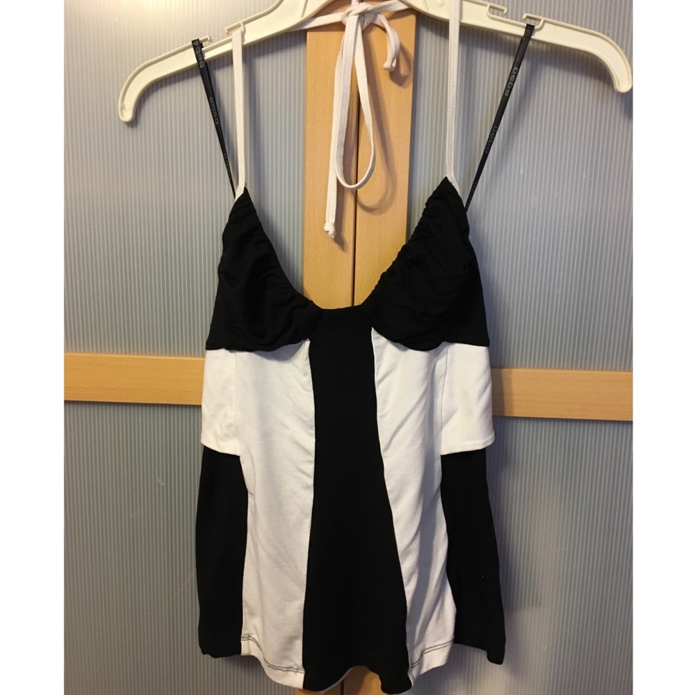 Bebe black and white top