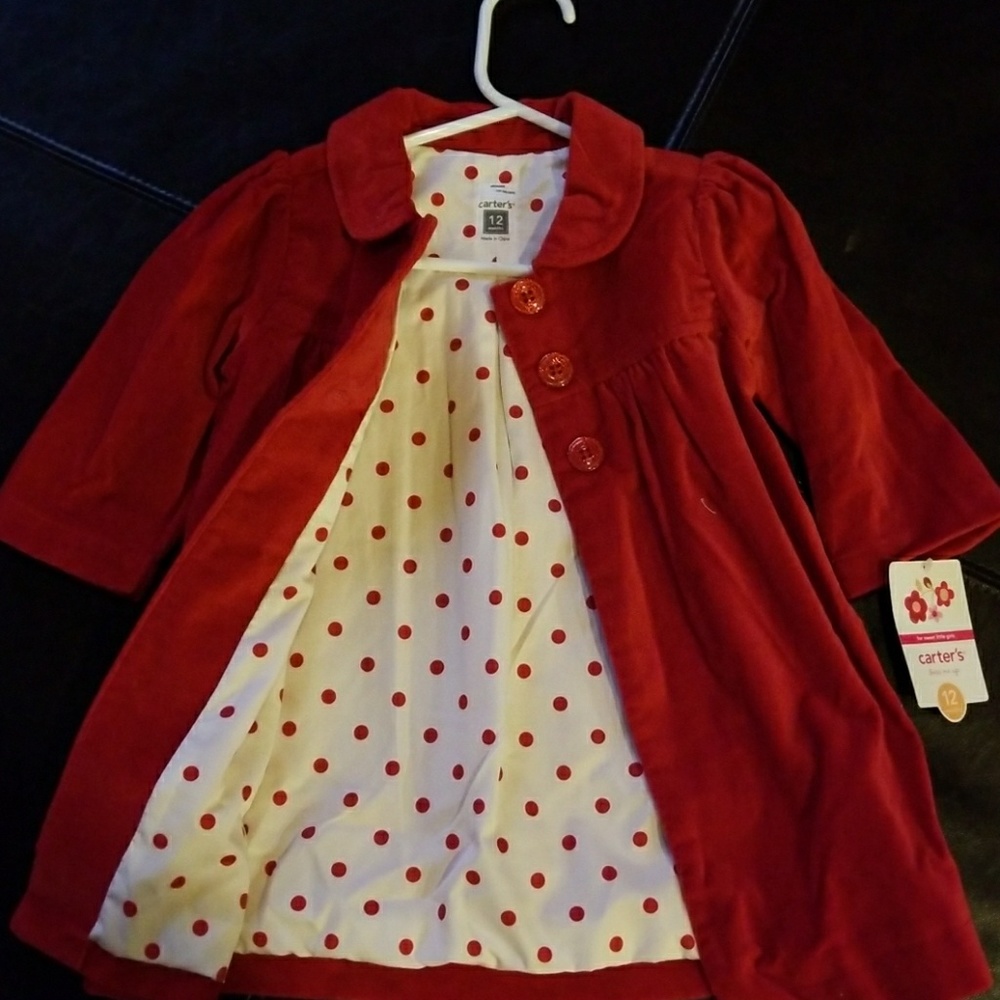 Red Christmas jacket for baby 12 months