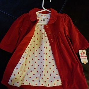 Red Christmas jacket for baby 12 months