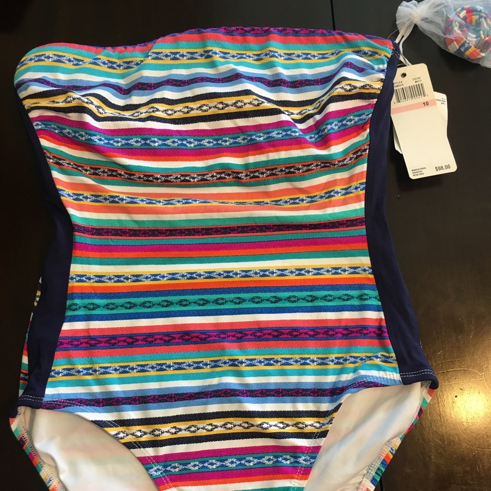 One piece swimsuit.