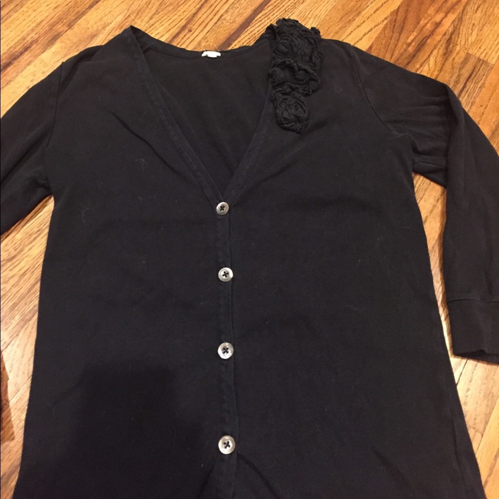 Jcrew Navy Flower Cardigan (M)