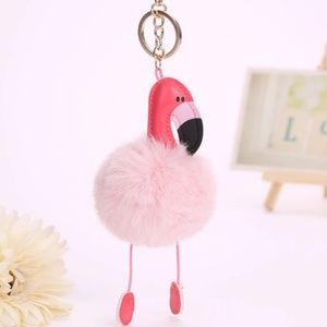 💗ADORABLE FLAMINGO POM KEYCHAIN💗 💗ADORABLE FLAMINGO POM KEYCHAIN💗