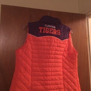 Clemson logo bubble vest.