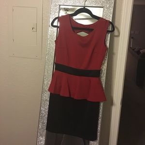 Red & black dress