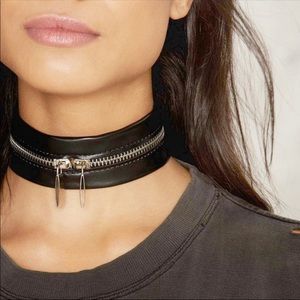 Faux Leather Zipper Choker Faux Leather Zipper Choker
