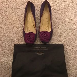 Kate Spade Purple Flower Kitten Heels Kate Spade Purple Flower Kitten Heels