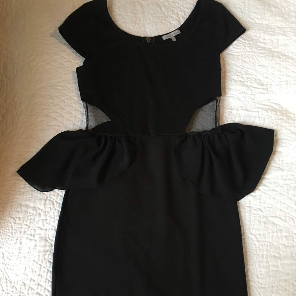 Adorable black peplum dress