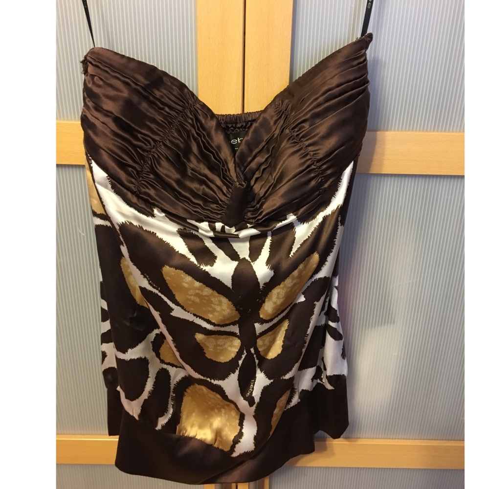Bebe brown strapless top