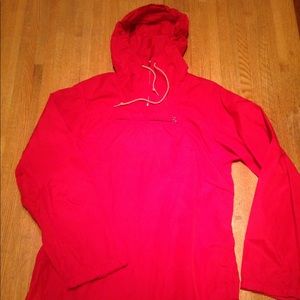 Red windbreaker fitness jacket
