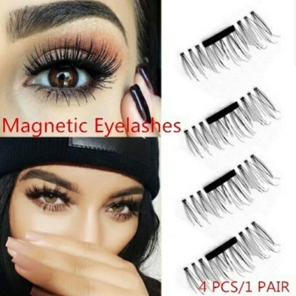 1 pair / 4 pieces magnetic false eyelashes