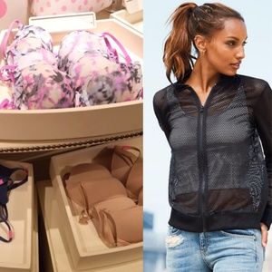 VICTORIA'S SECRET PINK SOLD OUT MESH JACKET LARGE