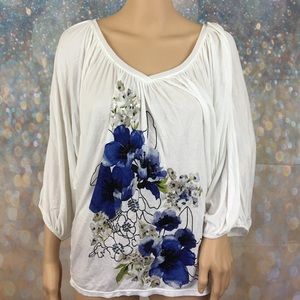 White House Black Market floral sequin top White House Black Market floral sequin top