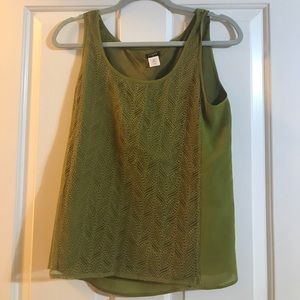 Green J. Crew Sleeveless Top Size 4