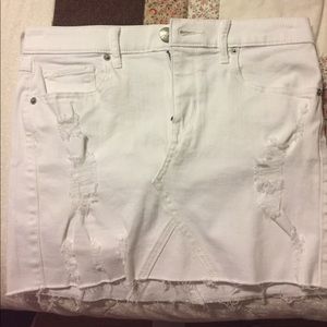 White Denim Skirt