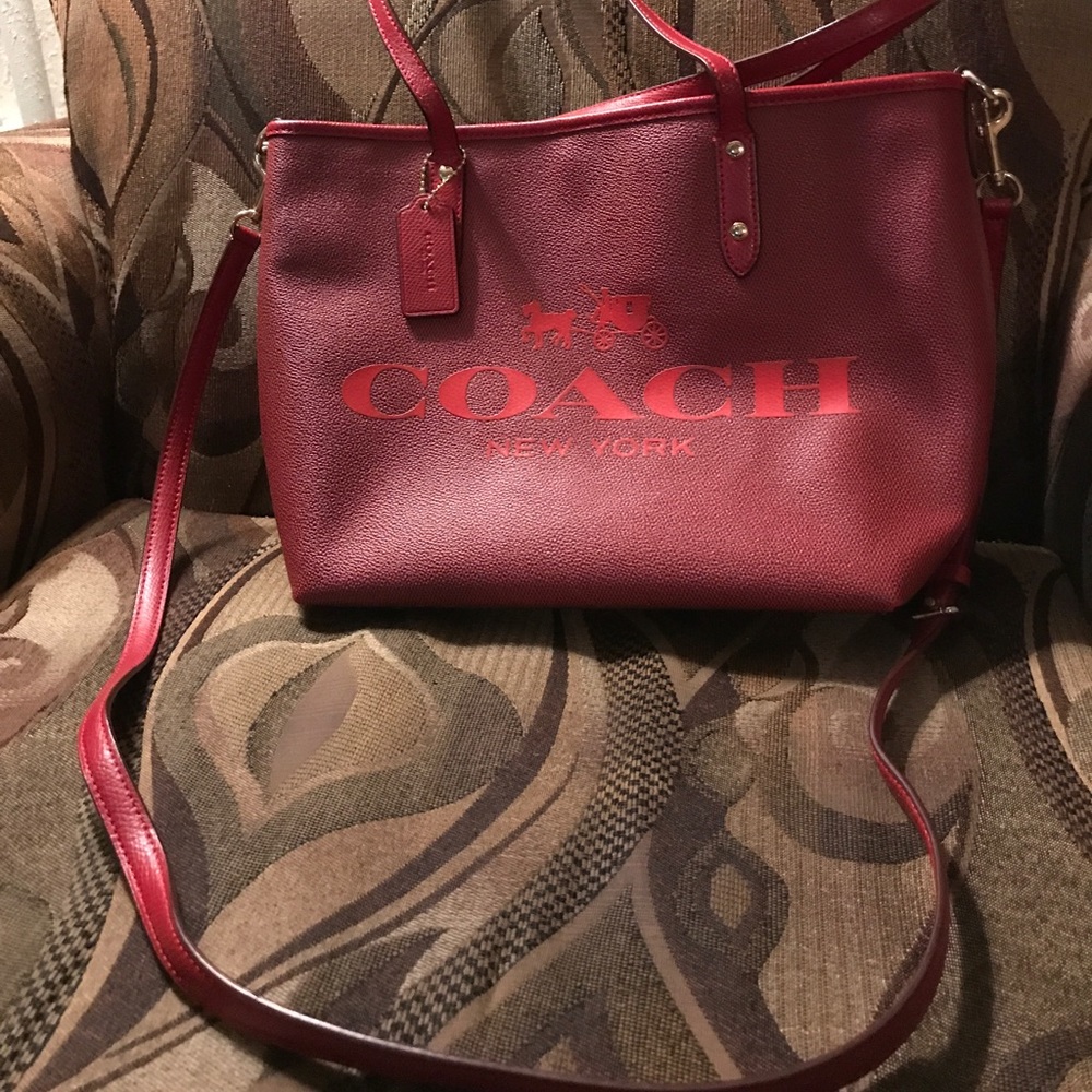 Red coach purse