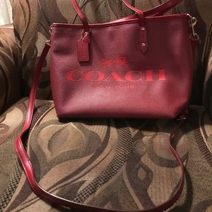 Red coach purse