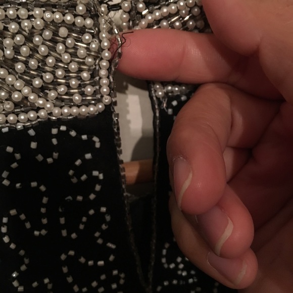 Beautiful Beaded Silk Dressy Evening Party Blouse - Picture 4 of 5