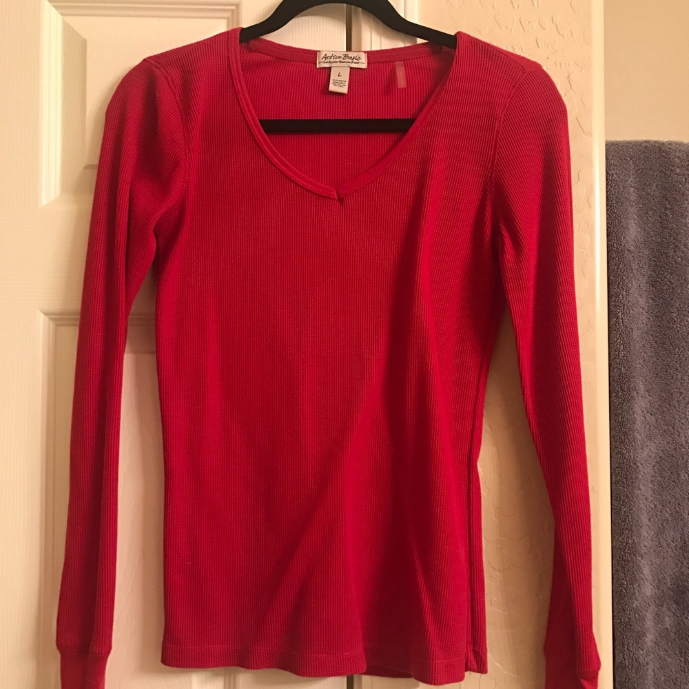 Red long sleeve active basic