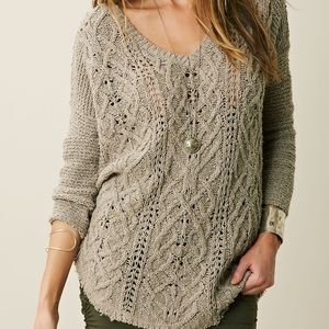 Free People Cross My Heart V Neck Knit Sweater Free People Cross My Heart V Neck Knit Sweater
