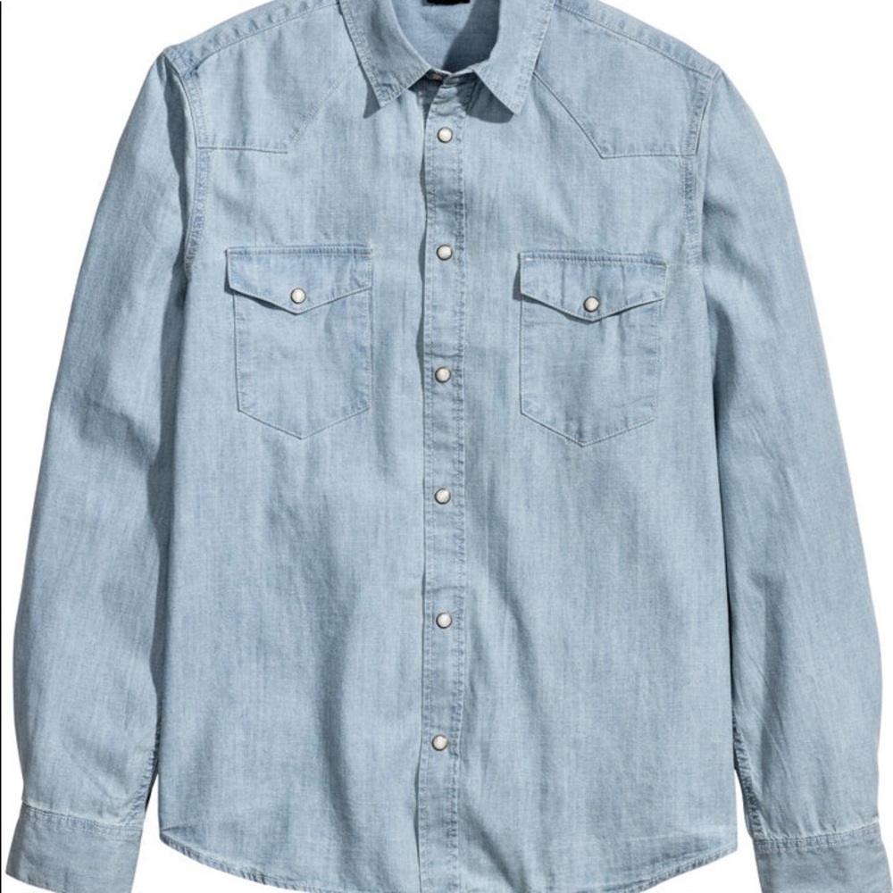Light wash denim shirt