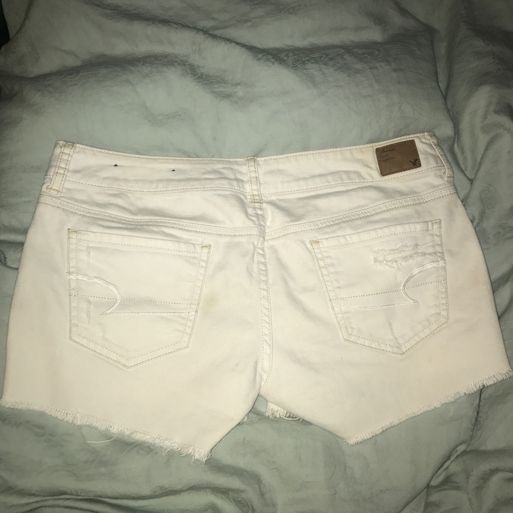 White Jean Shorts