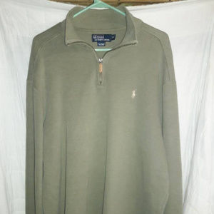 Polo Ralph Lauren Green Sweater Quarter zip XL