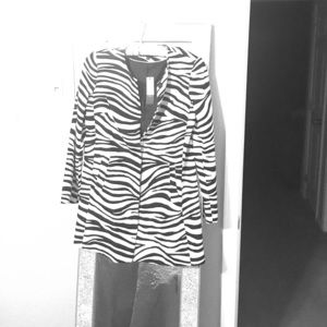 Black n white zebra jacket
