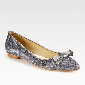 Kate Spade ♠️ Essa Silver Glitter Flat Size 5.5! Kate Spade ♠️ Essa Silver Glitter Flat Size 5.5!