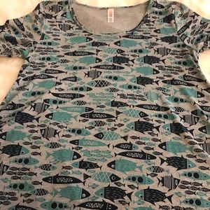 XXS LuLaRoe *unicorn* fish Perfect T