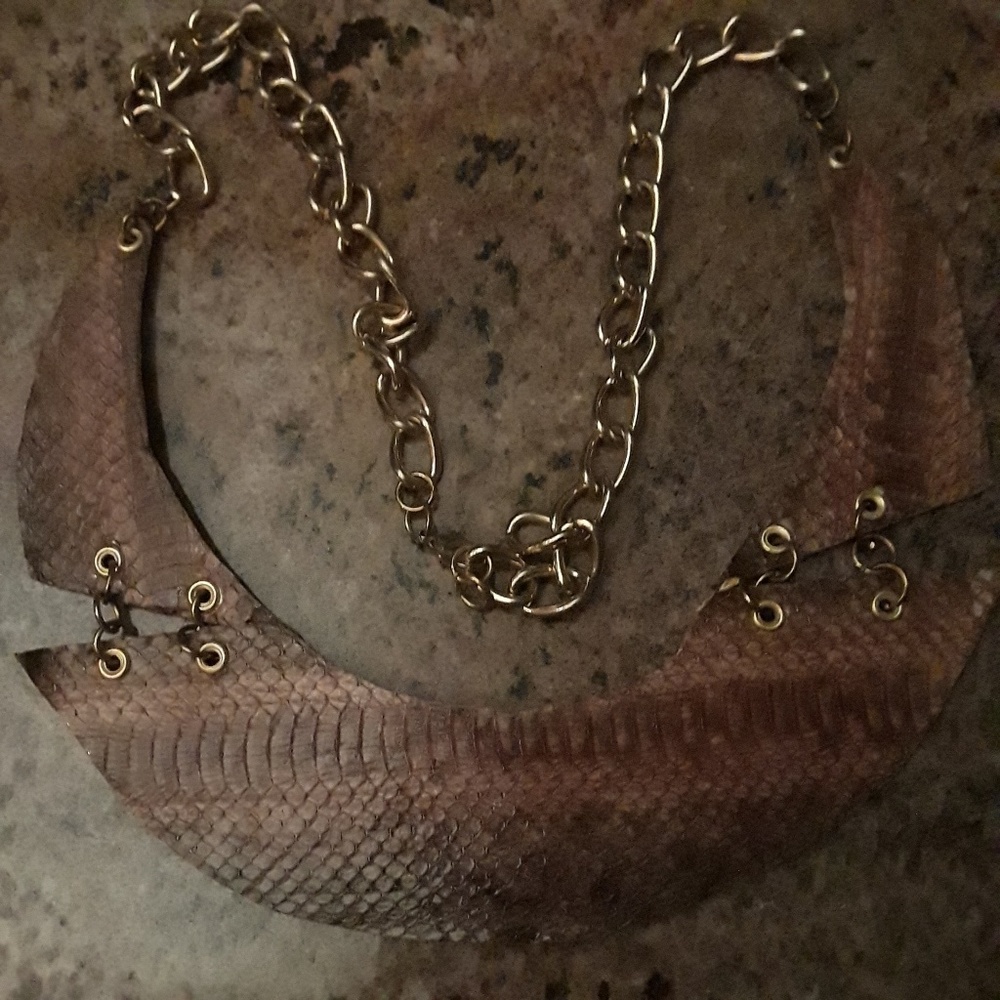 Real Cobra Snakeskin Necklace