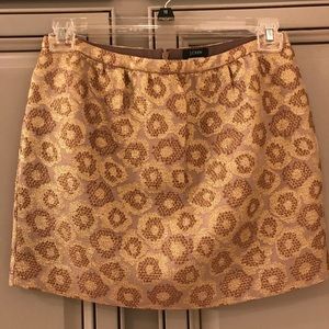 J. crew gold mini skirt J. crew gold mini skirt