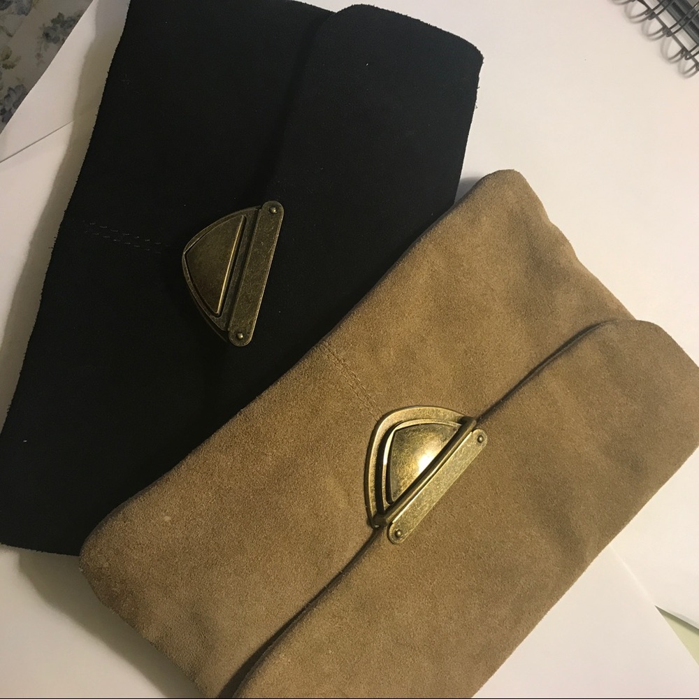 SOLD ON Ⓜ️ Two Faux Suede Clutches - Like New!