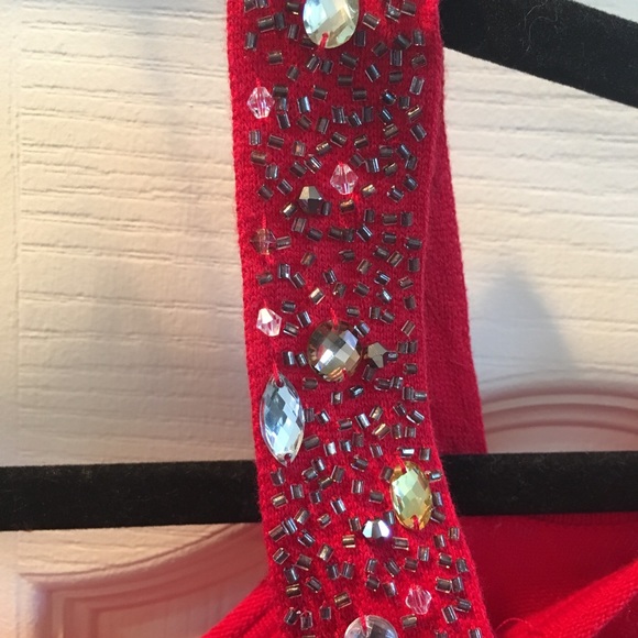 Beaded Off Shoulder Ashley Stewart Sweater 18/20 - Picture 3 of 4