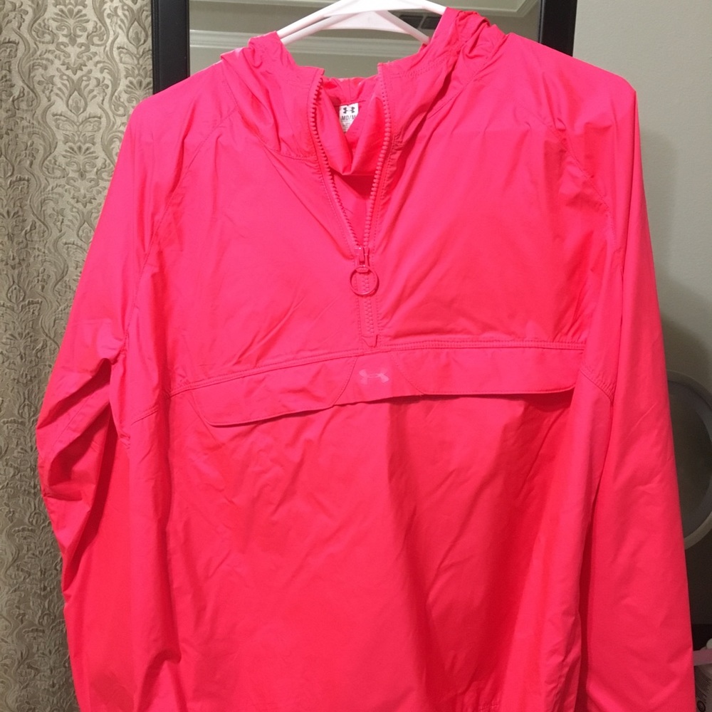 Women’s pink under armour rain jacket