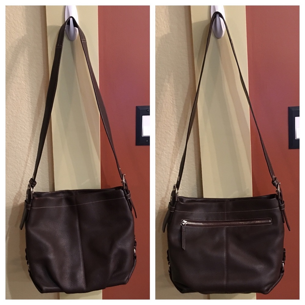 COACH AUTHENTIC LEATHER SHOULDER PURSE
