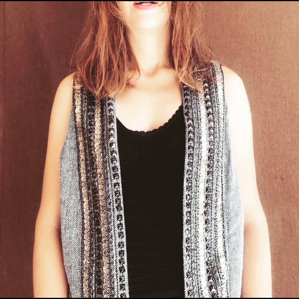 Long vest with small Chrystal's