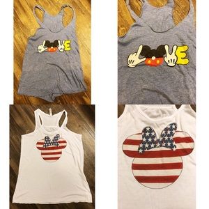 Disney Tank Tops Mickey Mouse & Minnie Mouse