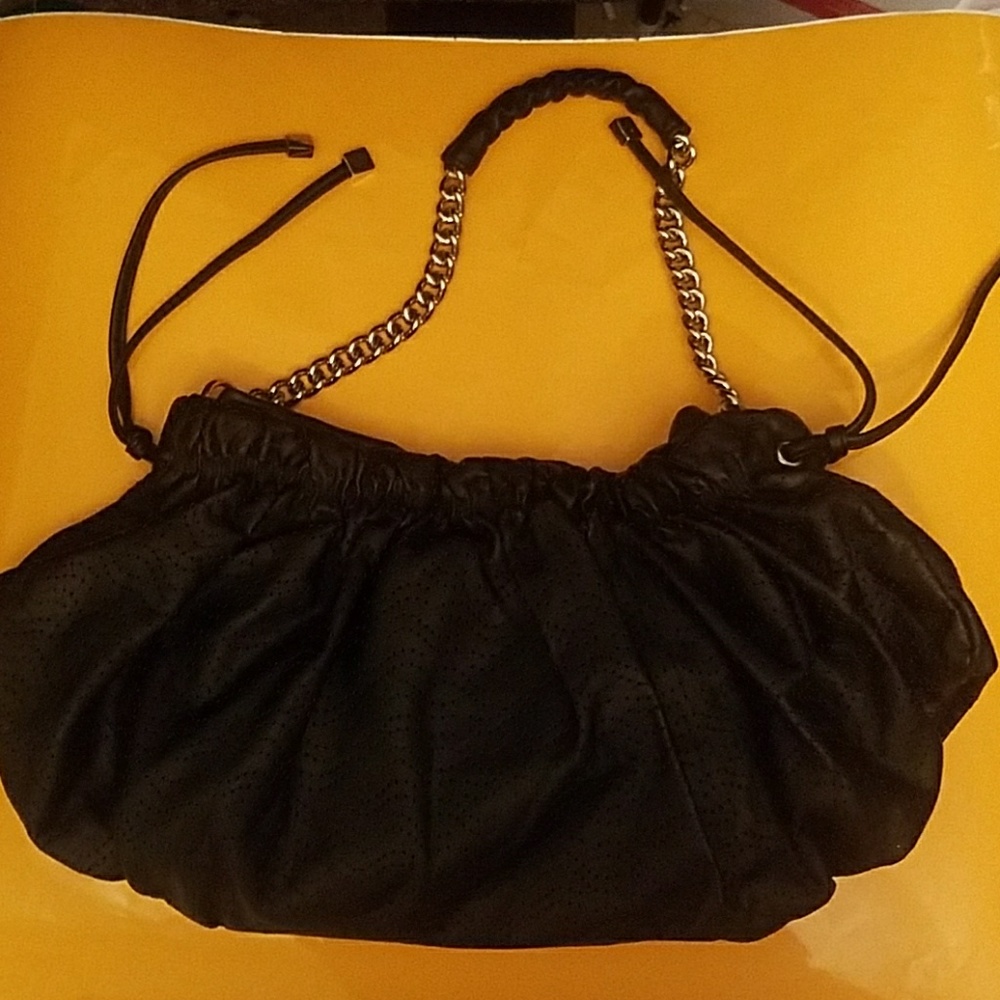 BCBGeneration black faux-leather chain strap bag