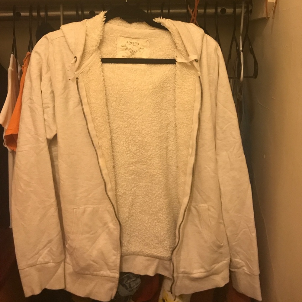 White Jacket with Faux Fur Lining