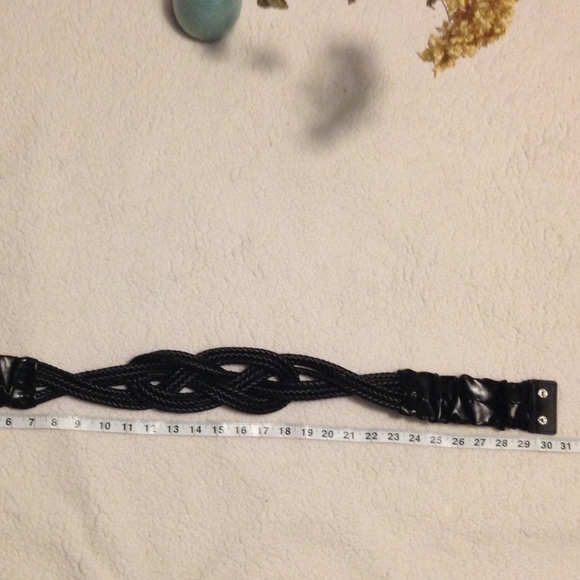 Angie black partially braided infinity belt - Picture 3 of 5