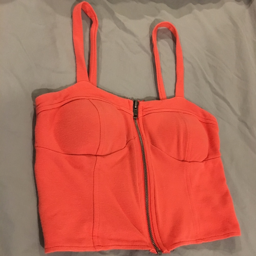 Coral Crop Top