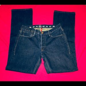 Men’s Earnest Sewn Premium Denim Jeans Dark SZ 32