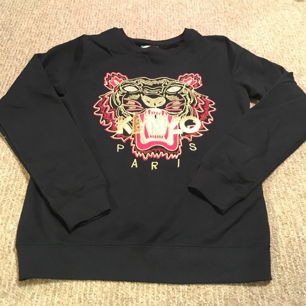 Kenzo women long sleeves sweatshirt black Small