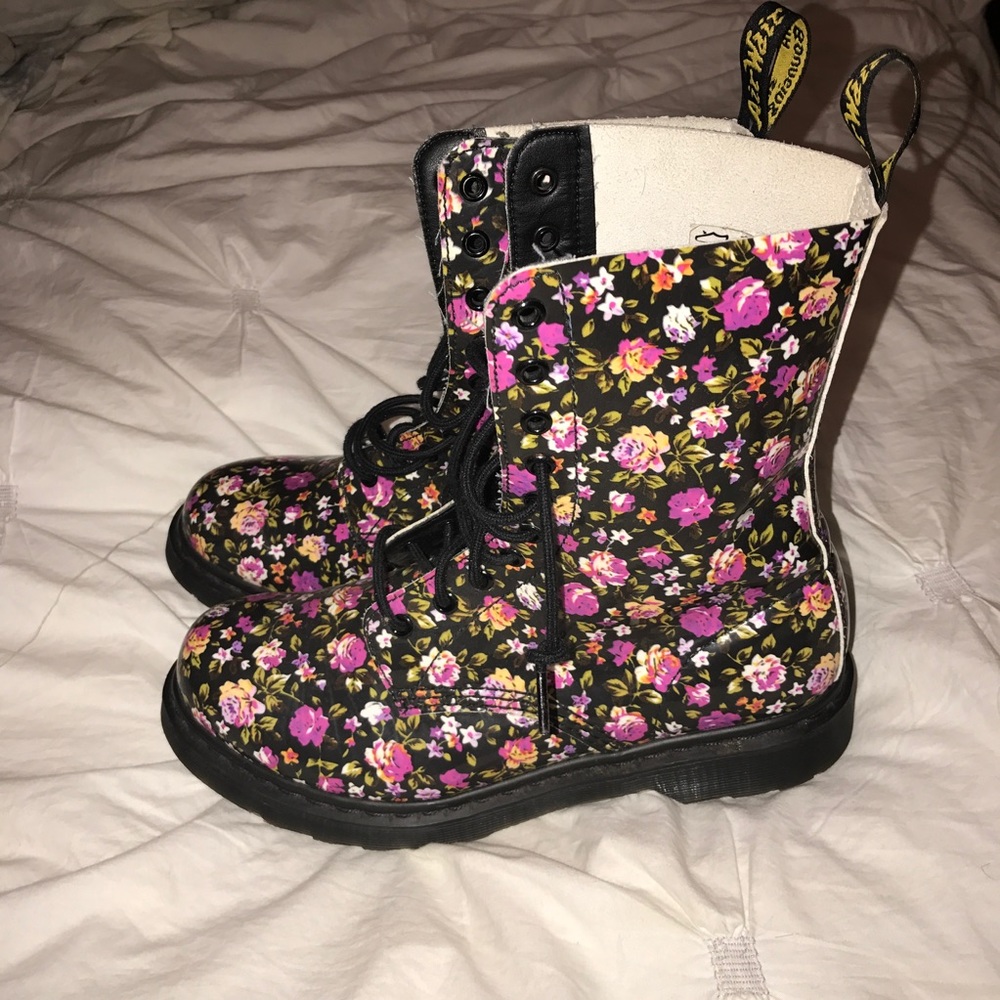 Floral Patterned Doc Martens
