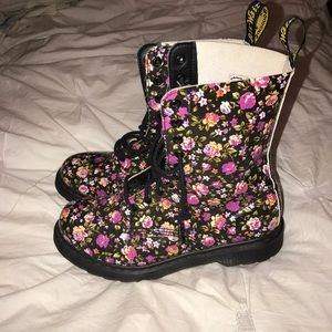 Floral Patterned Doc Martens