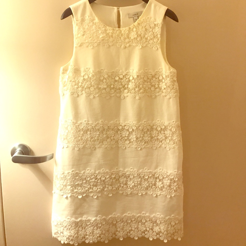 Jcrew white lace dress with cute details