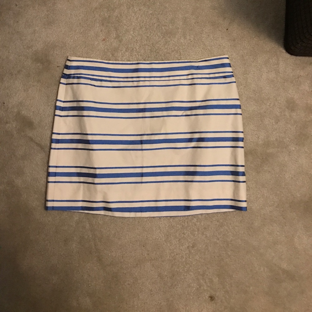 Striped white & blue skirt