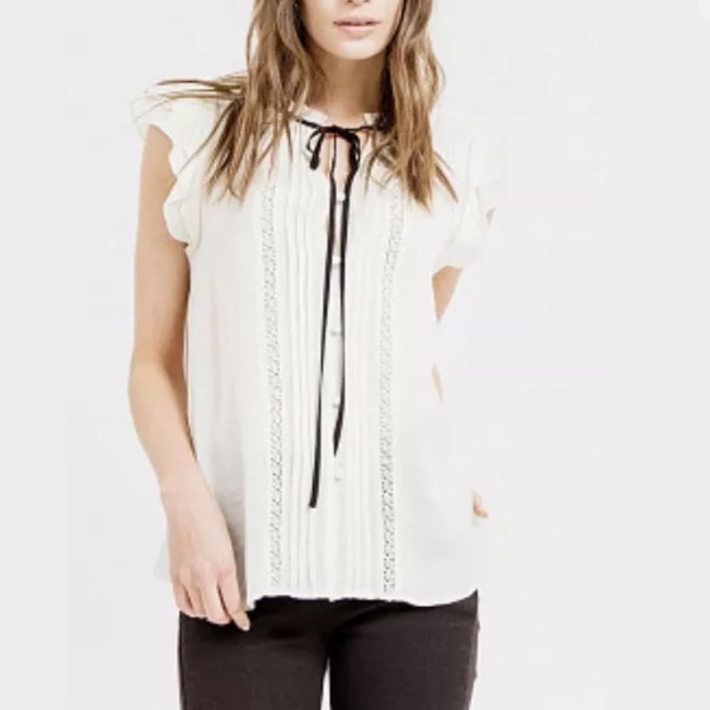 NEW! Button down tie neck top