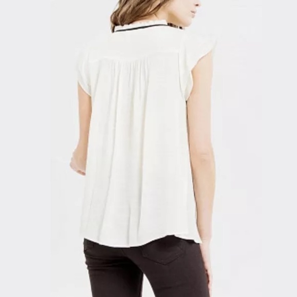 NEW! Button down tie neck top - Picture 2 of 3