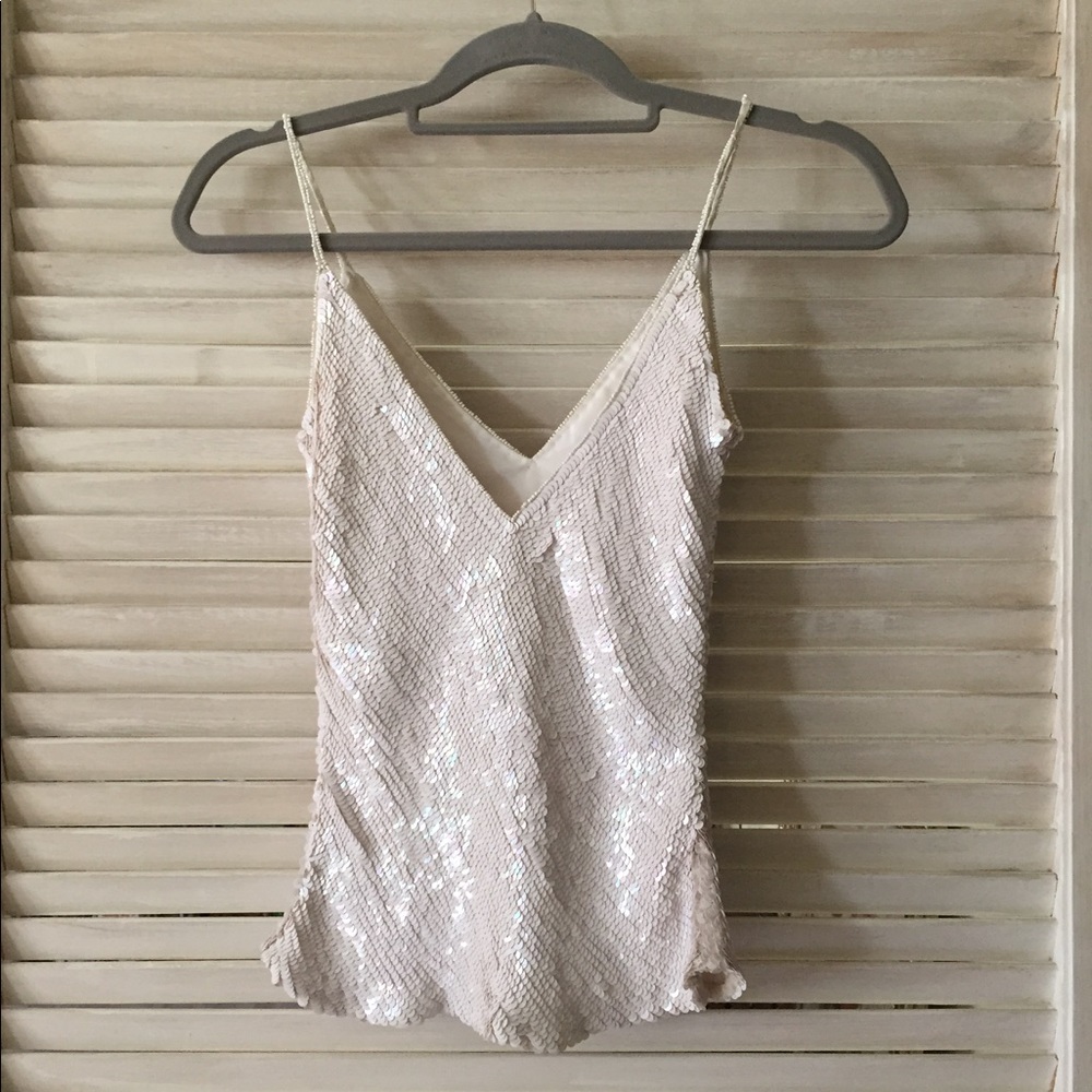 White Sequin Top!